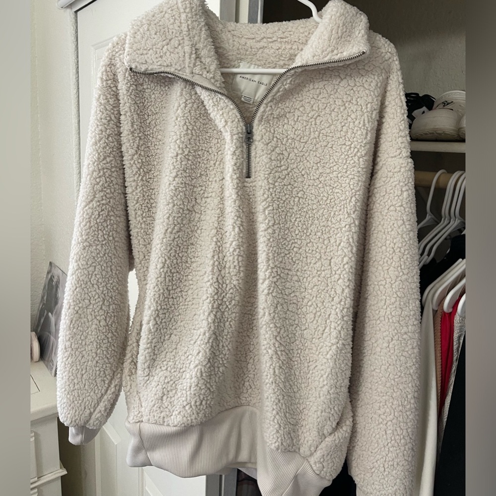 ae teddy quarter zip